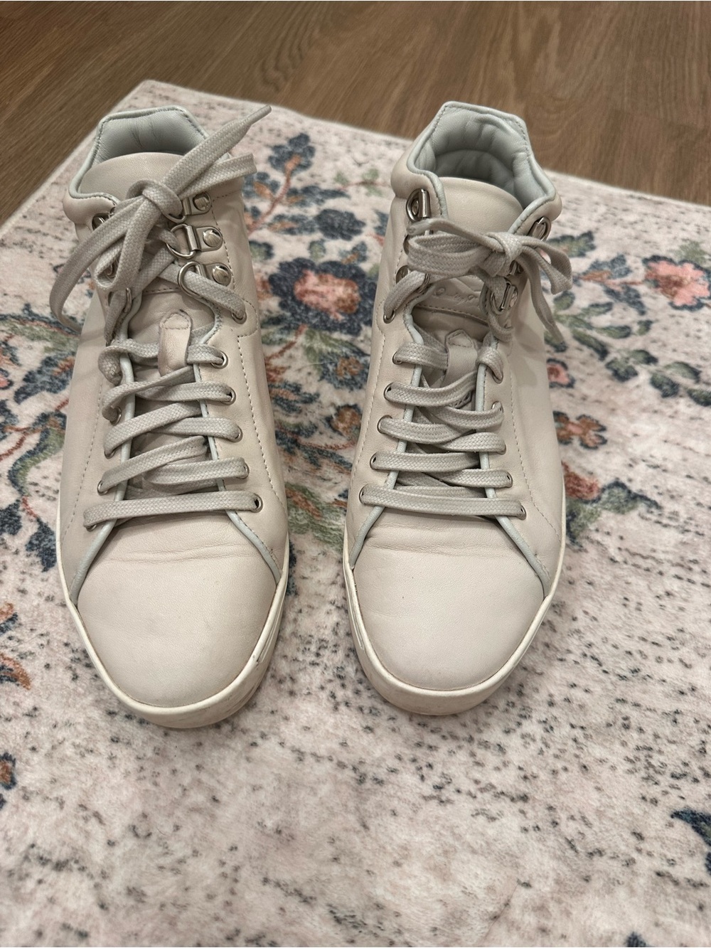 rag & bone women’s High-Top Sneakers in Light Beige